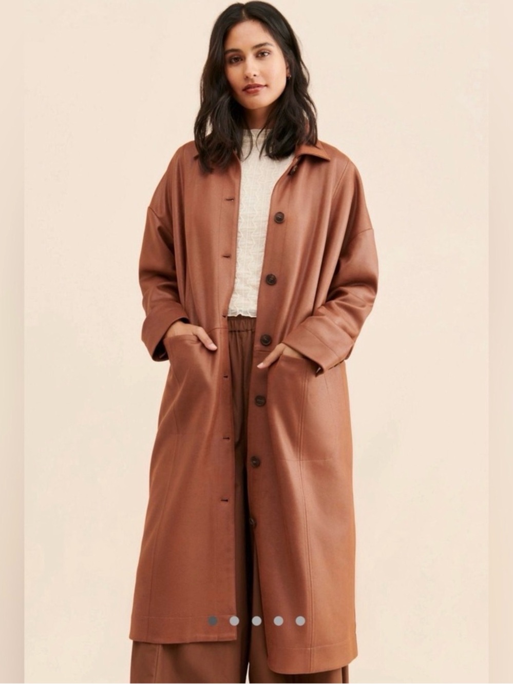 Free People Carmen Vegan Leather duster SzM